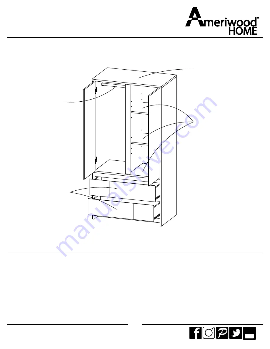 Ameriwood HOME 5955222COM Скачать руководство пользователя страница 35