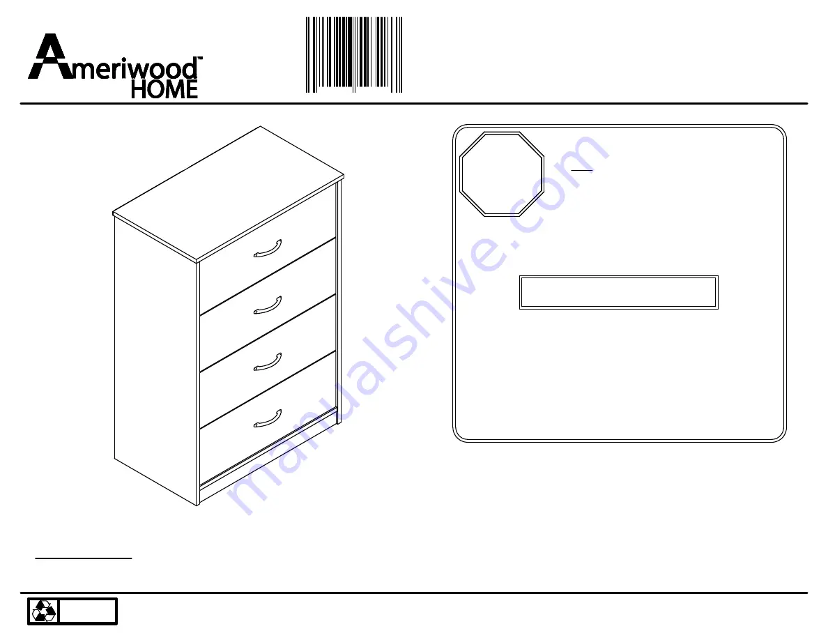 Ameriwood HOME 5998222W Скачать руководство пользователя страница 1