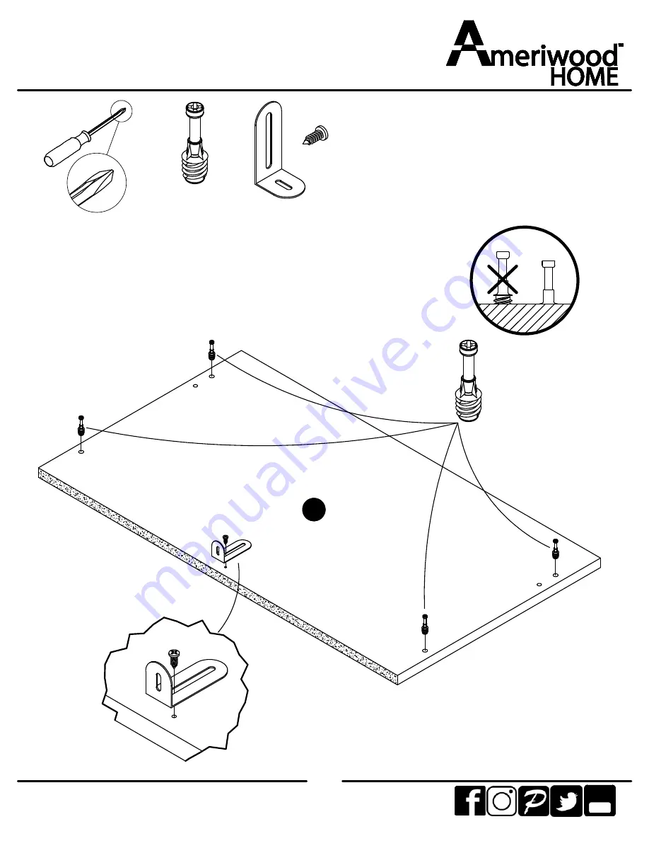 Ameriwood HOME 5998222WCOM Manual Download Page 8