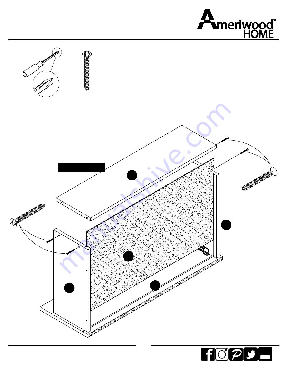 Ameriwood HOME 5998222WCOM Manual Download Page 19