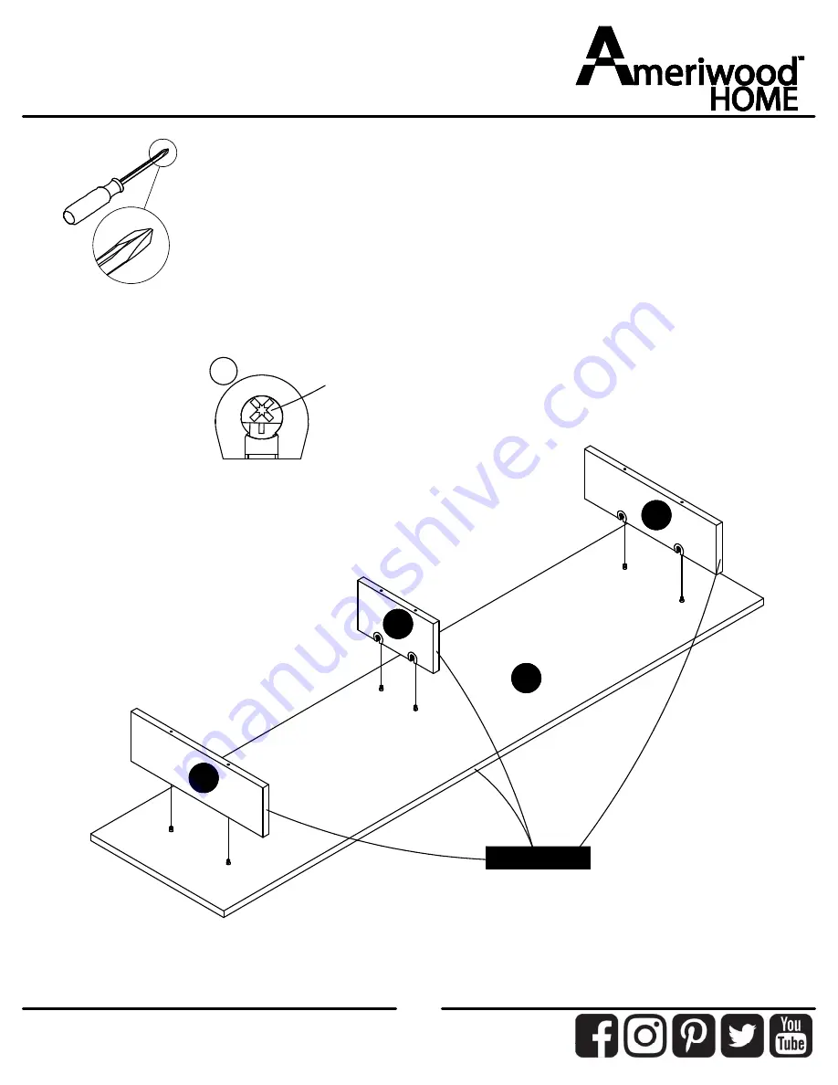 Ameriwood HOME 6762335COM Assembly Instruction Manual Download Page 10