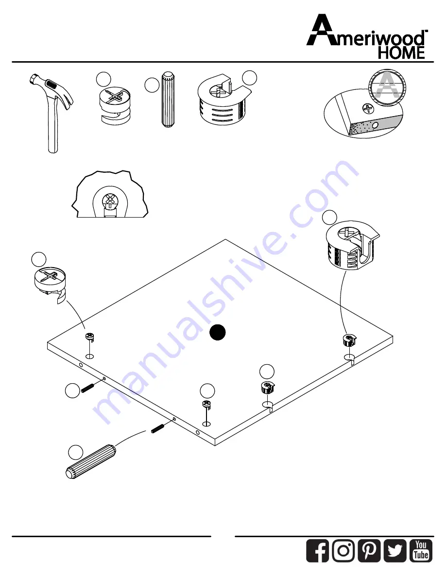 Ameriwood HOME 6762335COM Assembly Instruction Manual Download Page 15