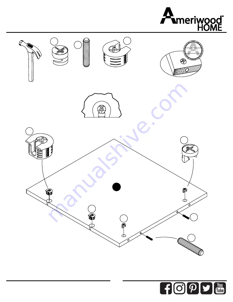 Ameriwood HOME 6762335COM Assembly Instruction Manual Download Page 16