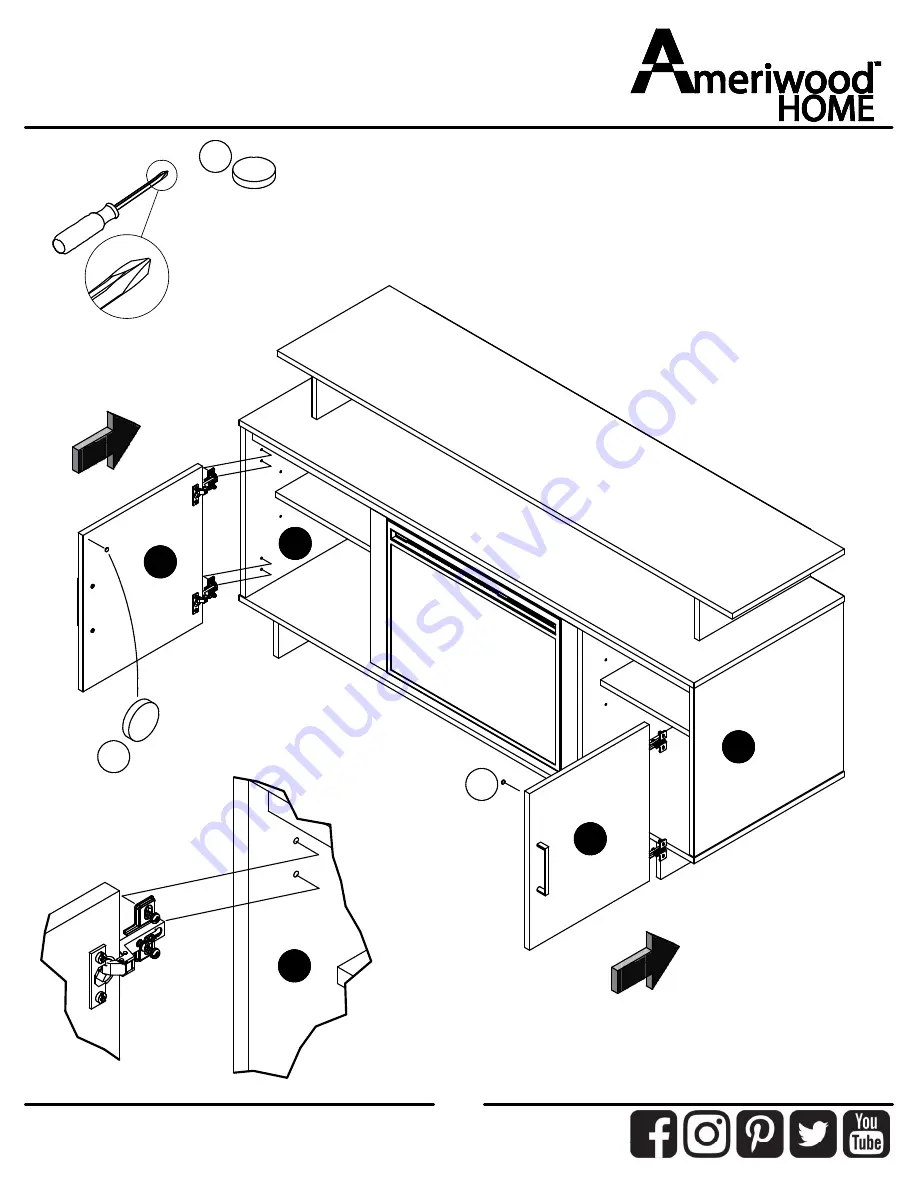 Ameriwood HOME 6762335COM Assembly Instruction Manual Download Page 30