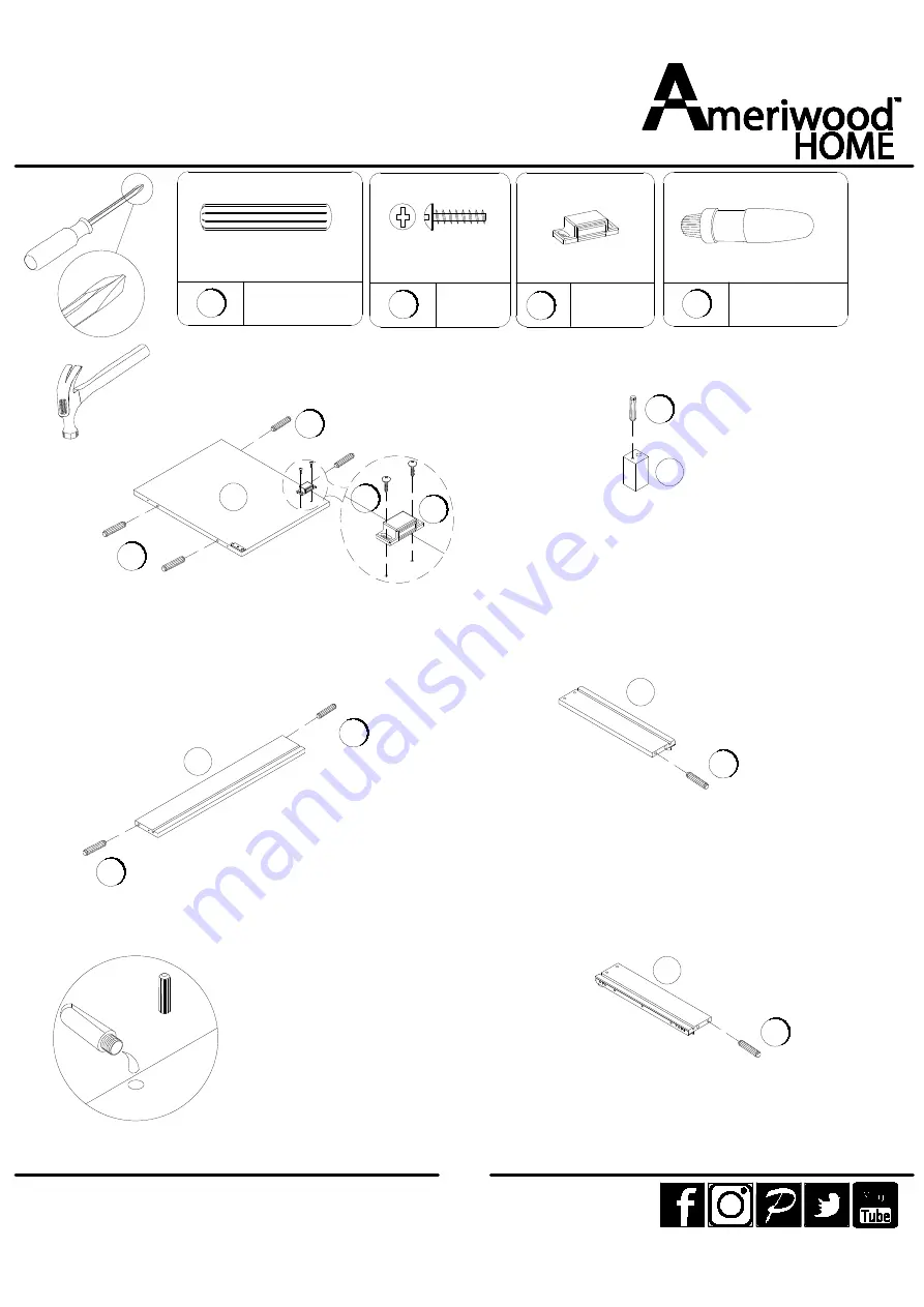 Ameriwood HOME 6925015COM Manual Download Page 12