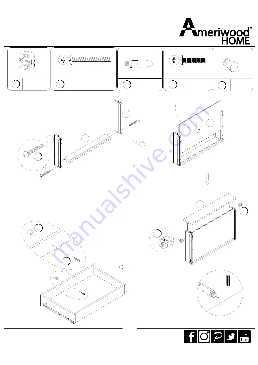 Ameriwood HOME 6925015COM Скачать руководство пользователя страница 23