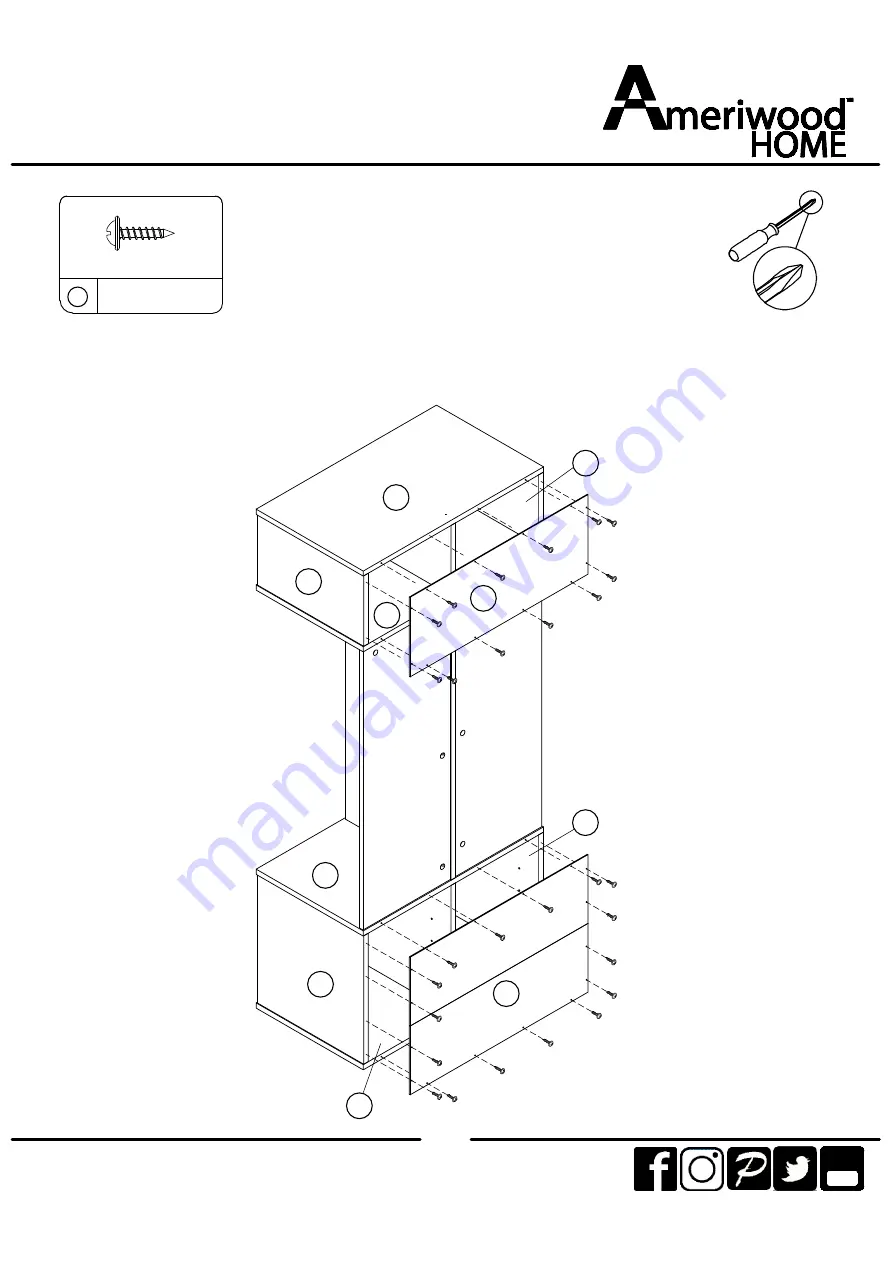 Ameriwood HOME 7027013COM Скачать руководство пользователя страница 17