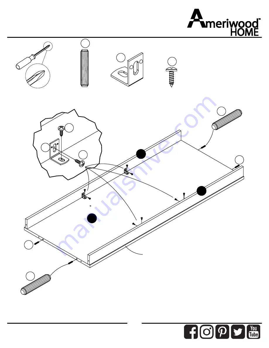 Ameriwood HOME 7226213EBL Скачать руководство пользователя страница 13