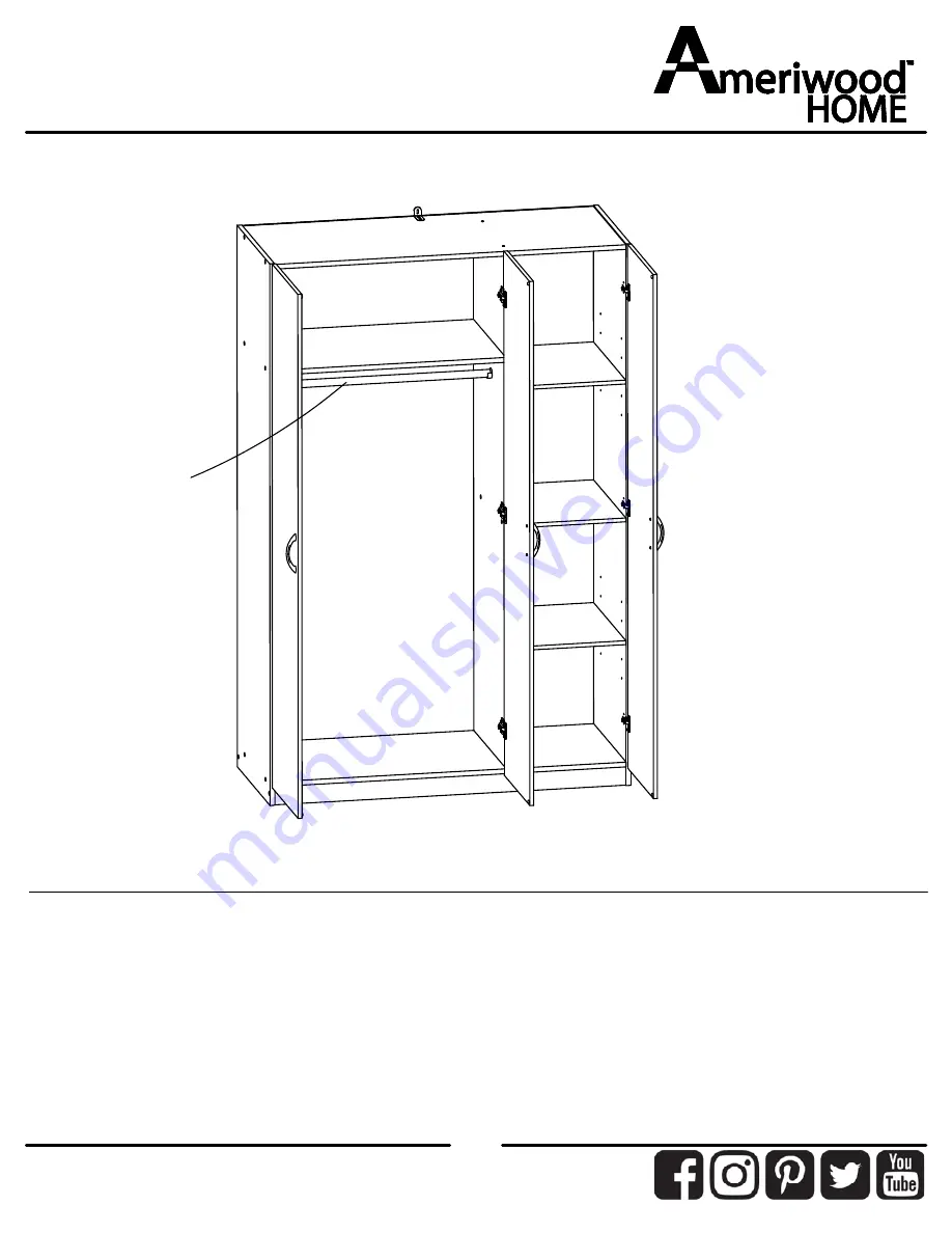 Ameriwood HOME 7226213EBL Скачать руководство пользователя страница 22