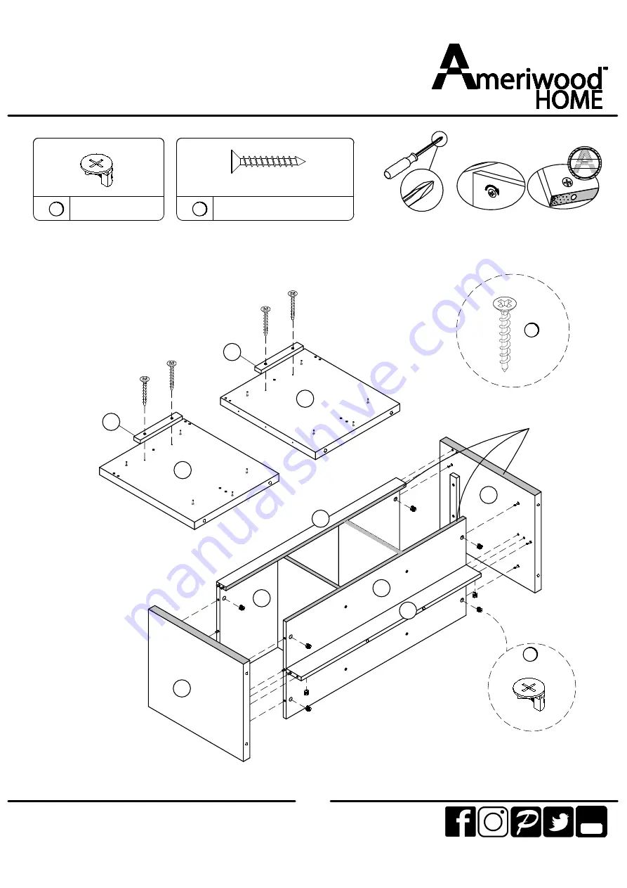 Ameriwood HOME 7522396PCOM Скачать руководство пользователя страница 12