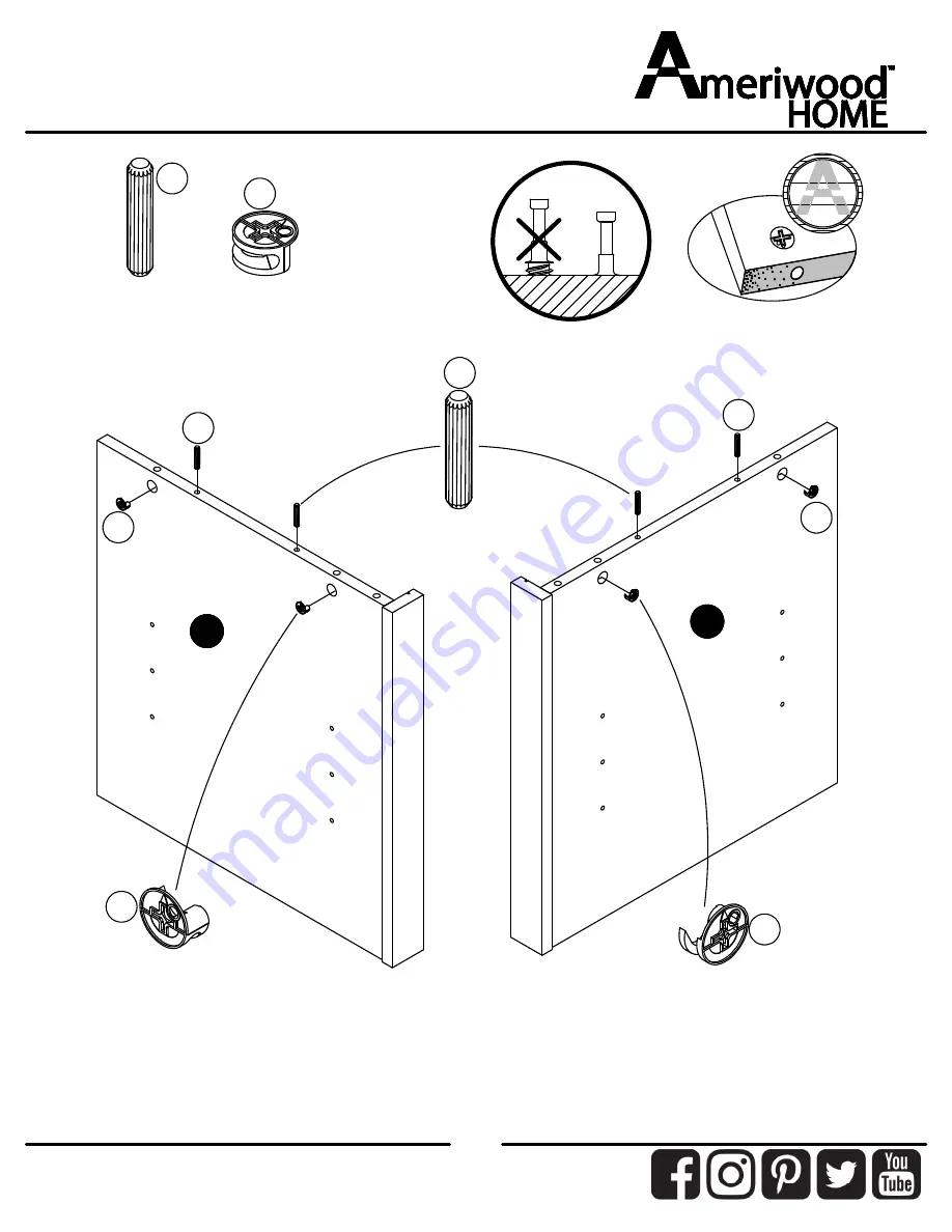 Ameriwood HOME 8620015WCOM Скачать руководство пользователя страница 13