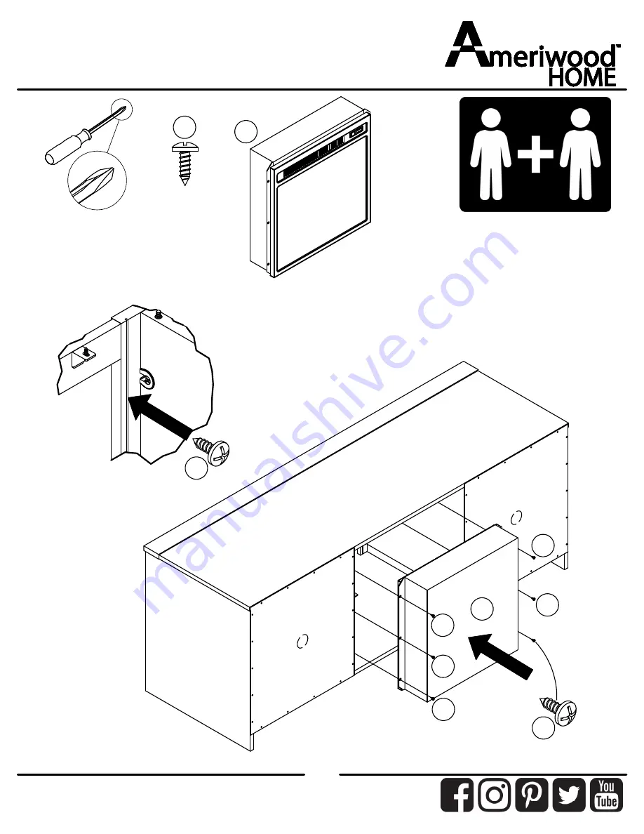 Ameriwood HOME 8620015WCOM Скачать руководство пользователя страница 23