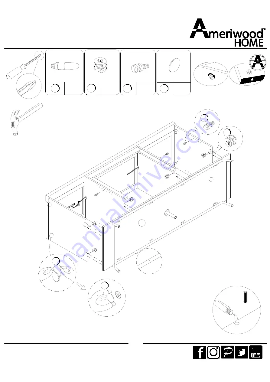 Ameriwood HOME 8689013COM Instruction Booklet Download Page 15