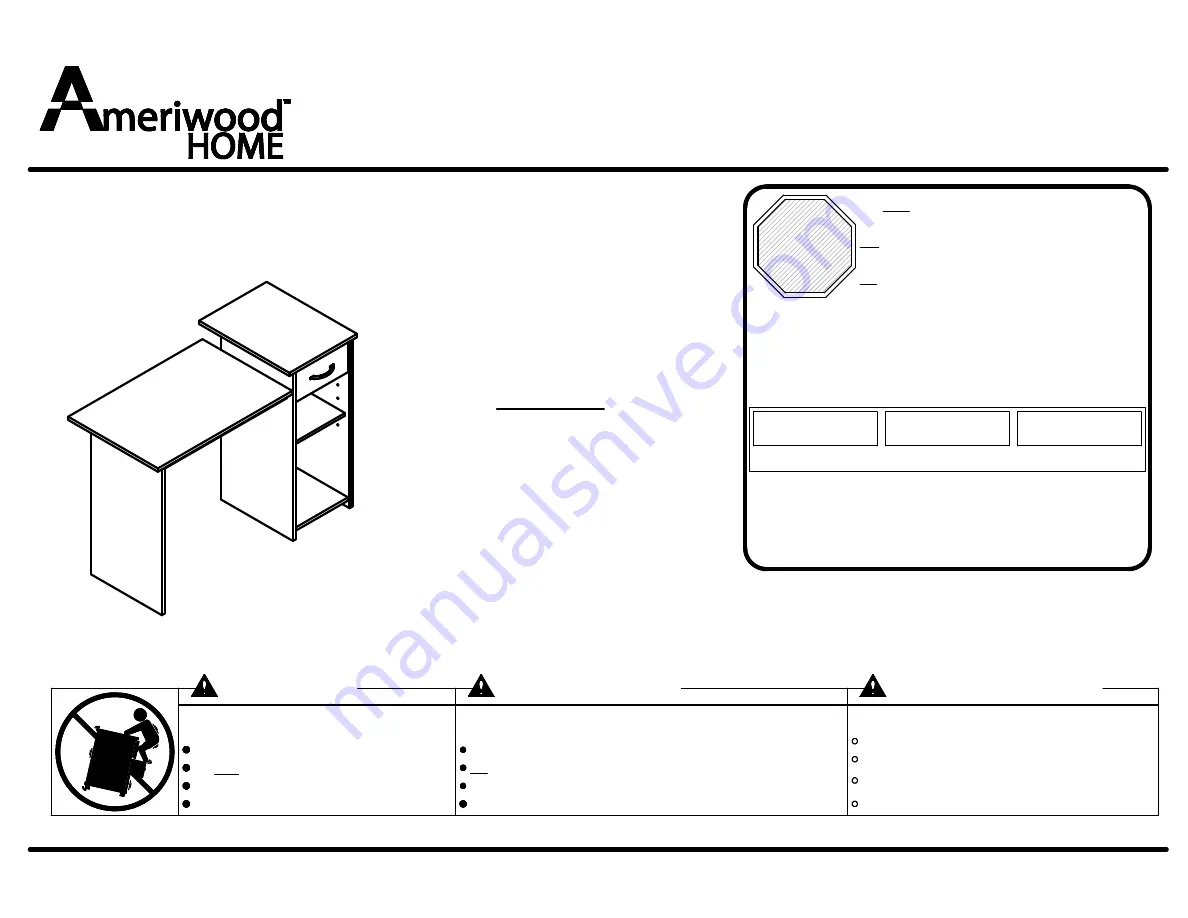 Ameriwood HOME 9107026PCOM Скачать руководство пользователя страница 1