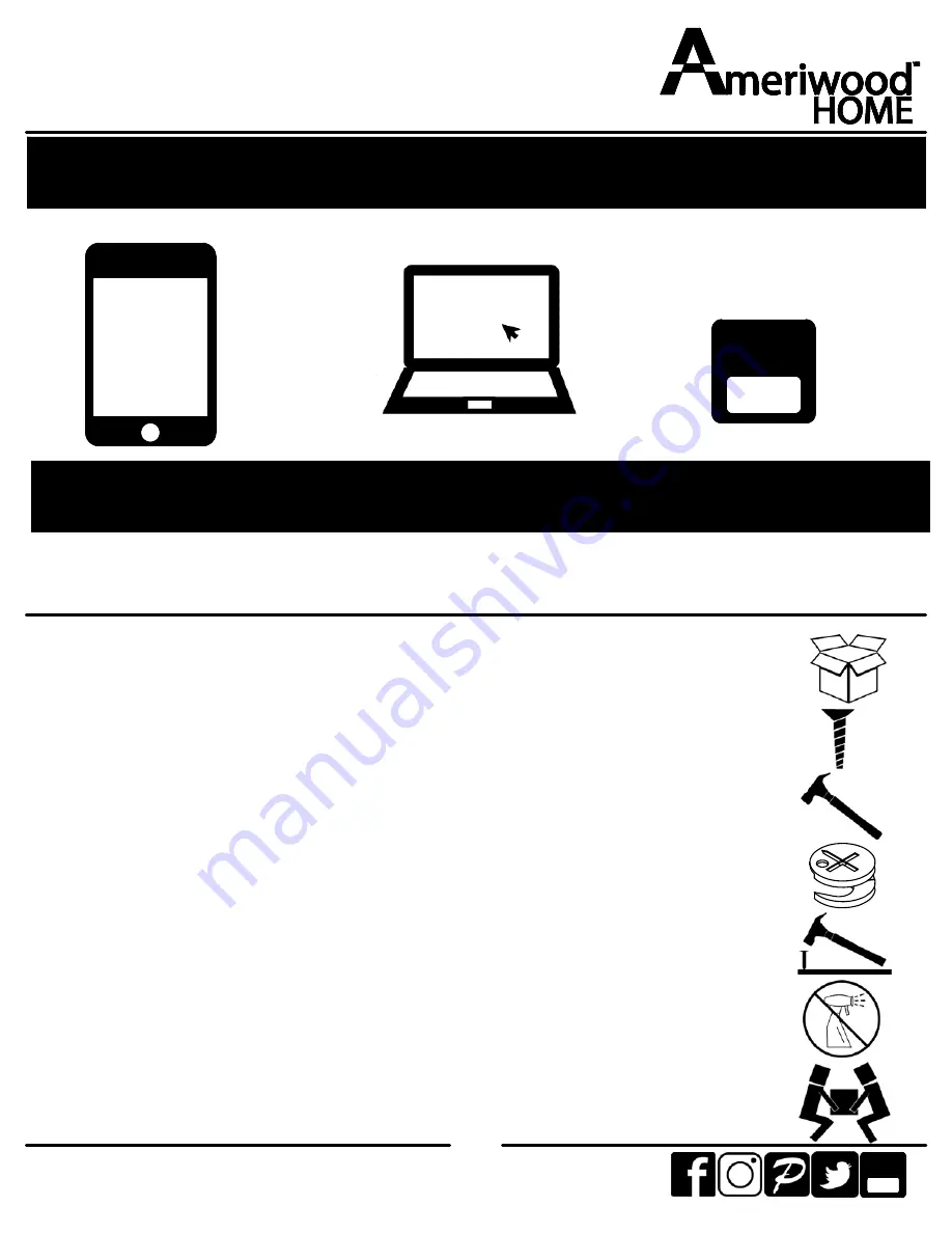 Ameriwood HOME 9605337COM Instruction Booklet Download Page 2