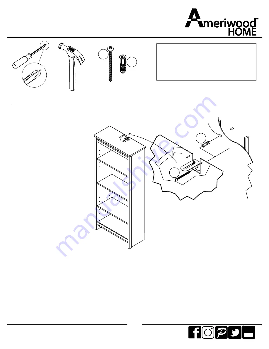 Ameriwood HOME 9605337COM Instruction Booklet Download Page 18