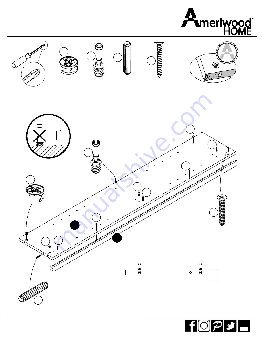 Ameriwood HOME 9605341COM Manual Download Page 7