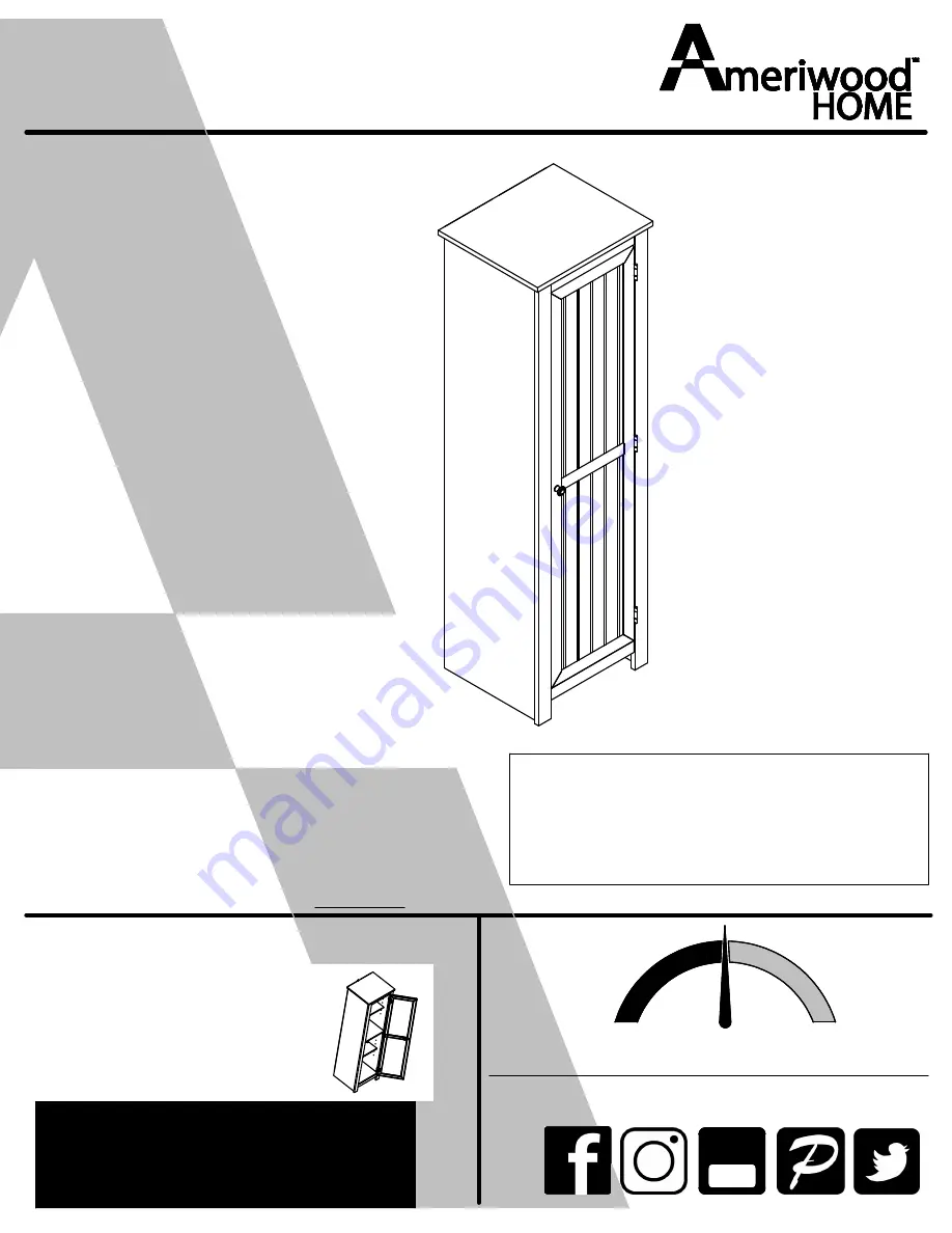 Ameriwood HOME 9617341EBL Manual Download Page 1