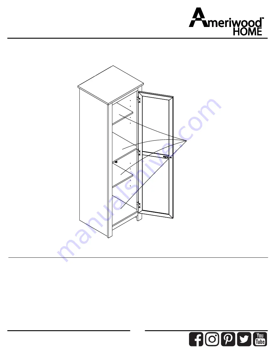 Ameriwood HOME 9617341EBL Скачать руководство пользователя страница 22