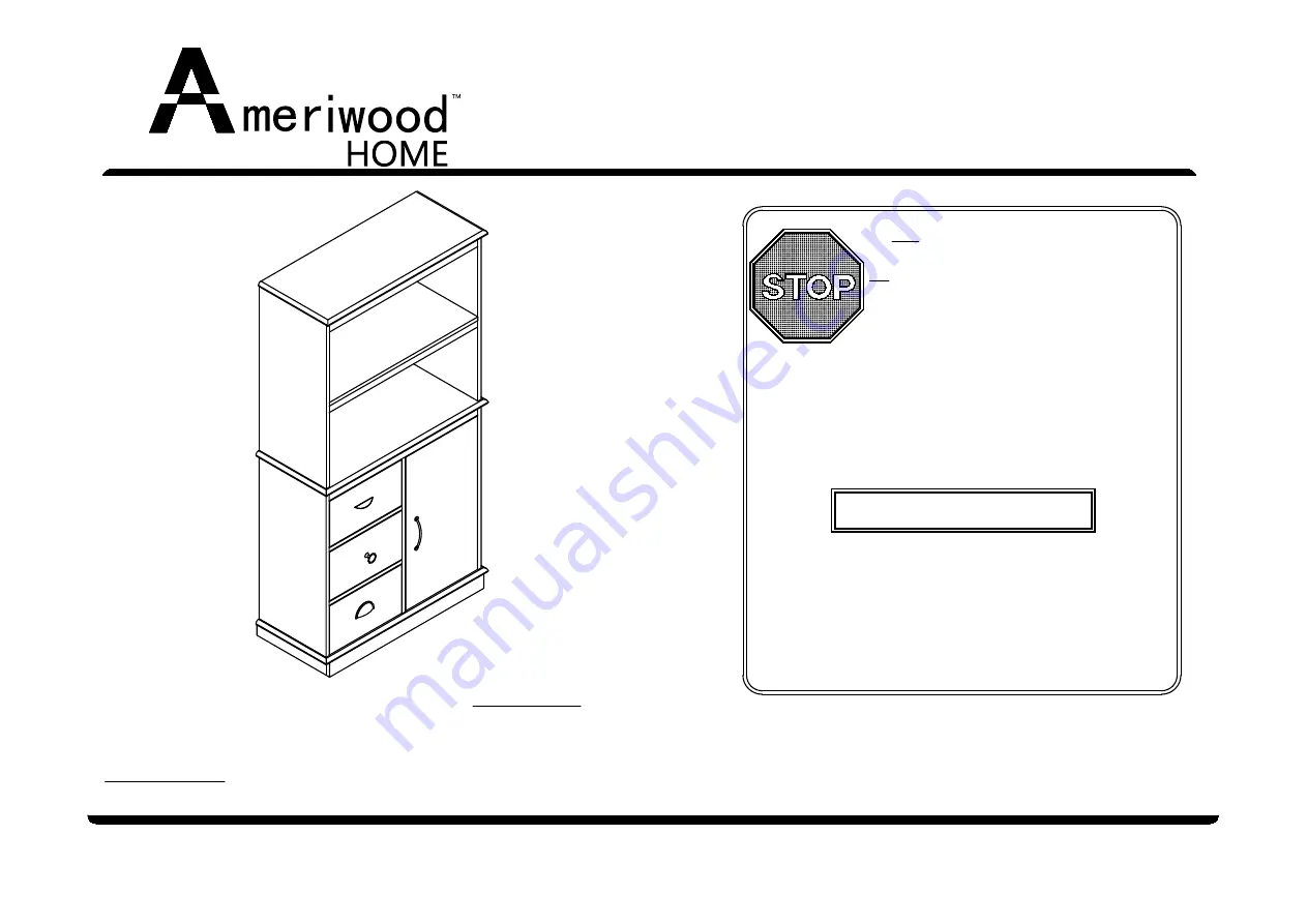 Ameriwood HOME 9634196PCOM Assembly Instructions Manual Download Page 1