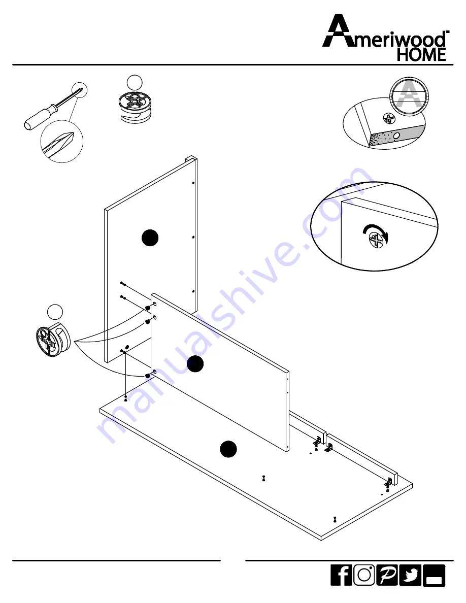 Ameriwood HOME 9833341COM Скачать руководство пользователя страница 18