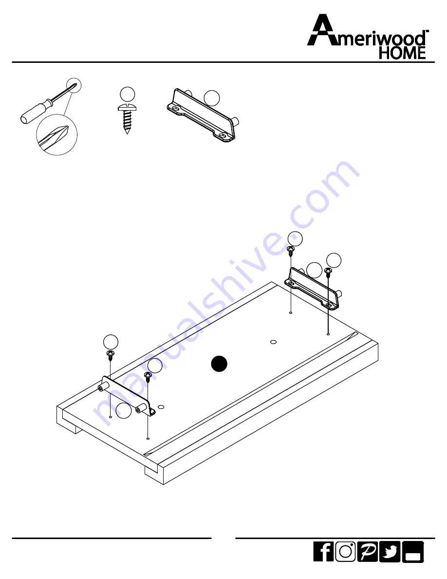 Ameriwood HOME 9833341COM Assembly Manual Download Page 21