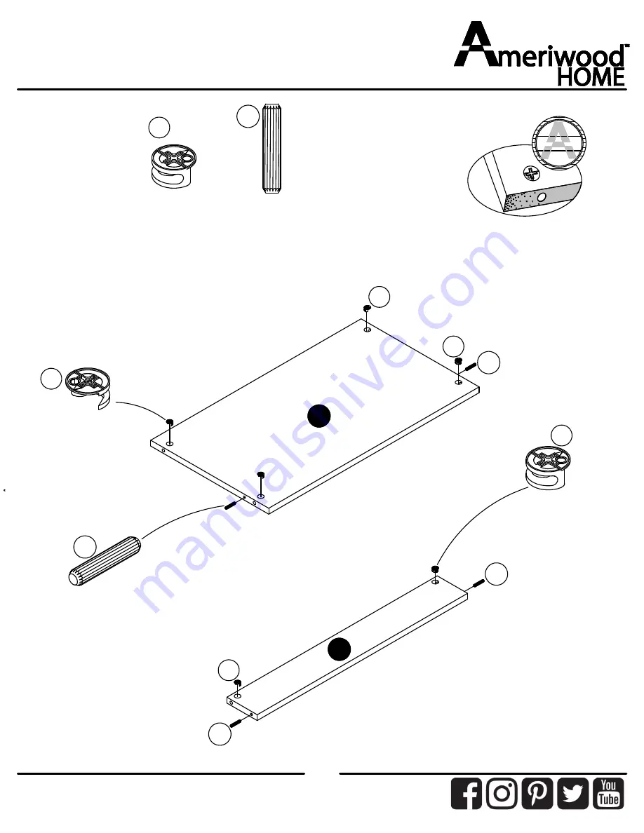 Ameriwood HOME 9866222COM Assembly Instructions Manual Download Page 13