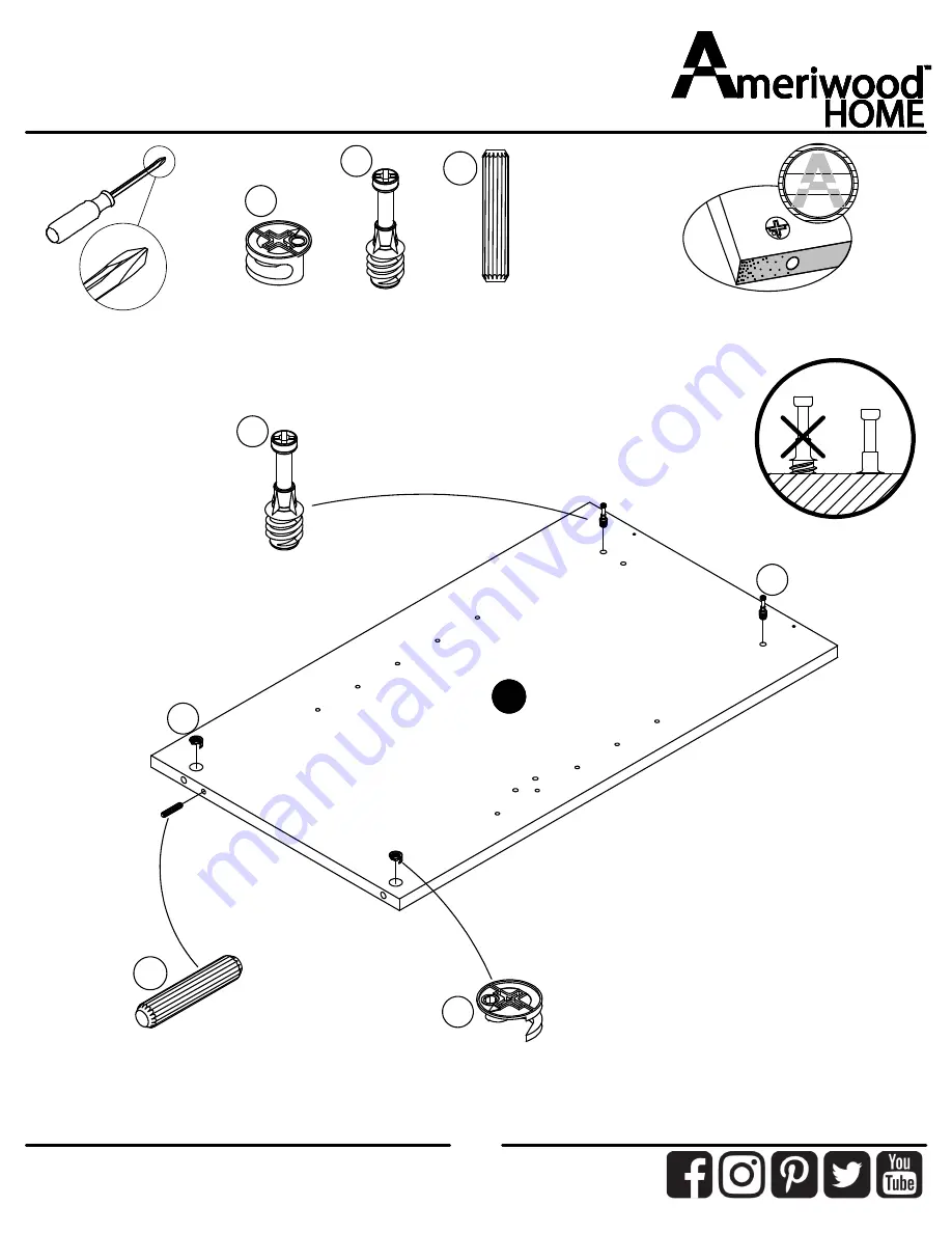 Ameriwood HOME 9866222COM Assembly Instructions Manual Download Page 23