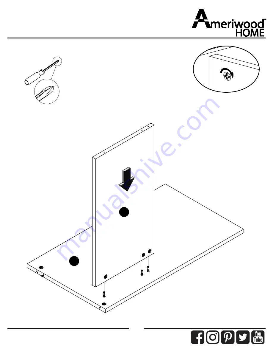 Ameriwood HOME 9866222COM Assembly Instructions Manual Download Page 25