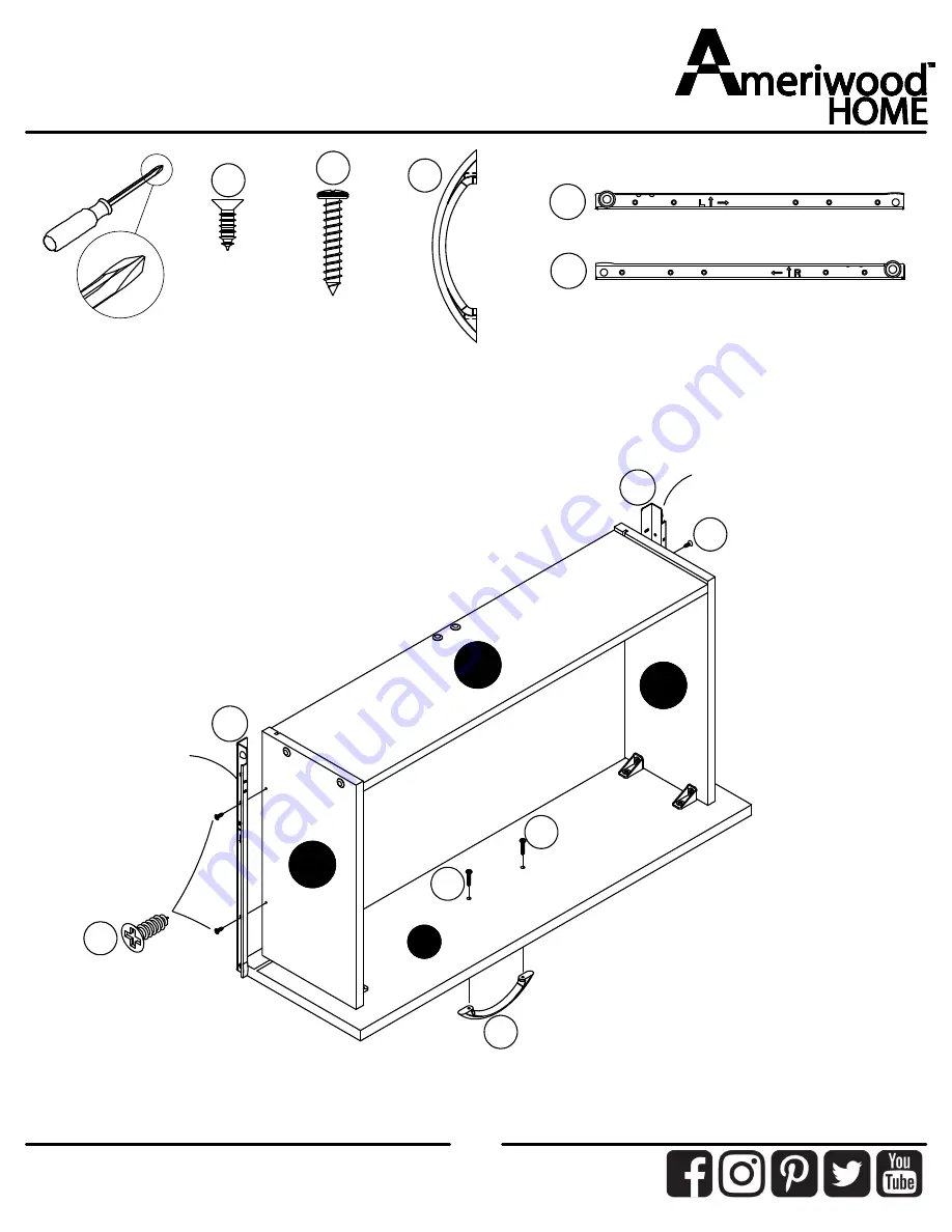 Ameriwood HOME 9866222COM Assembly Instructions Manual Download Page 36