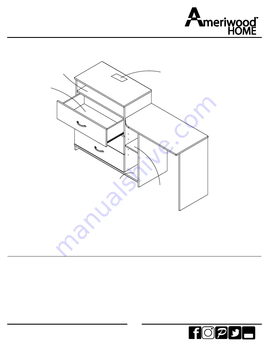 Ameriwood HOME 9866222COM Assembly Instructions Manual Download Page 40