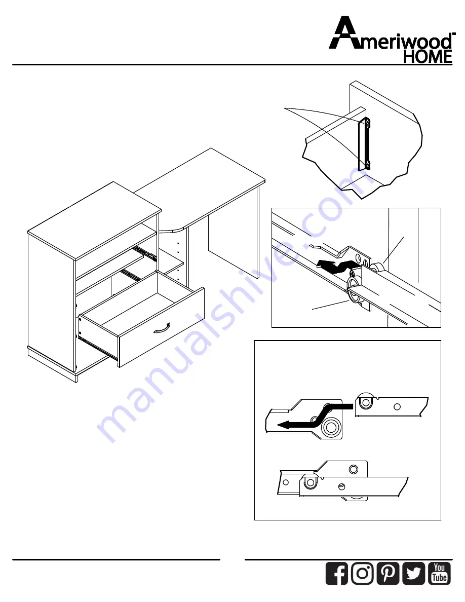 Ameriwood HOME 9866335COM Manual Download Page 38