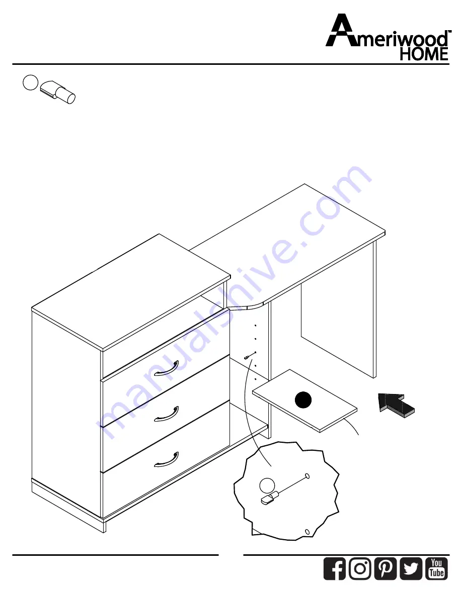 Ameriwood HOME 9866335COM Скачать руководство пользователя страница 39