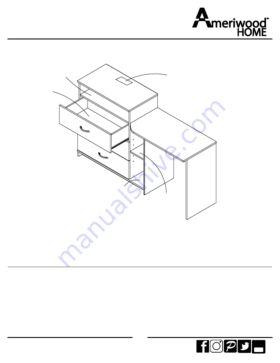 Ameriwood HOME 9866335COM Manual Download Page 40