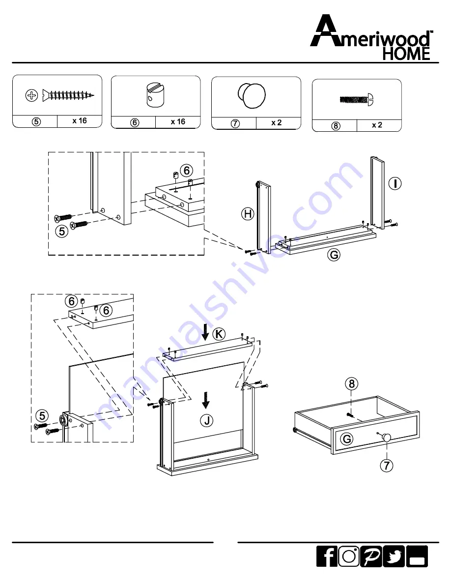 Ameriwood HOME B345062096PCOM0 Скачать руководство пользователя страница 11