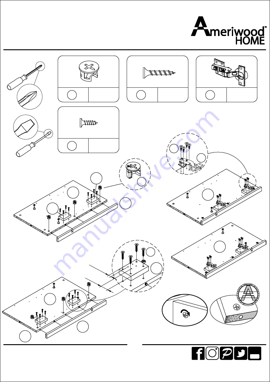 Ameriwood HOME Barrow Creek 1807015COM Скачать руководство пользователя страница 12