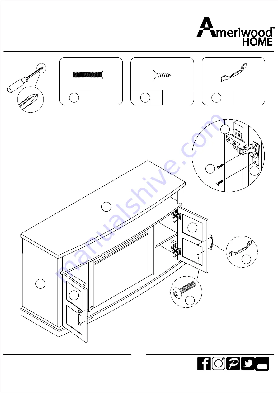 Ameriwood HOME Barrow Creek 1807015COM Manual Download Page 24