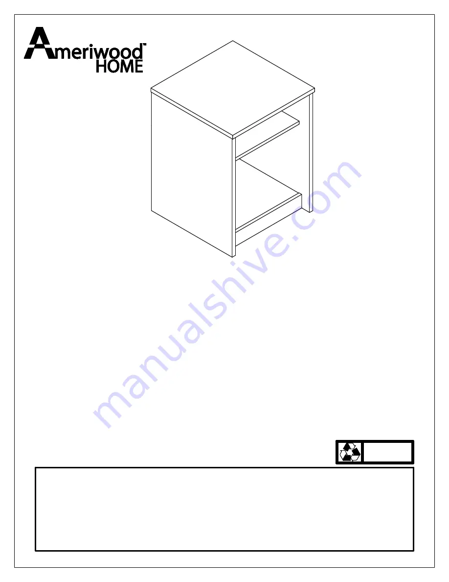 Ameriwood HOME Belmont 5992015K Owner'S Manual Download Page 1