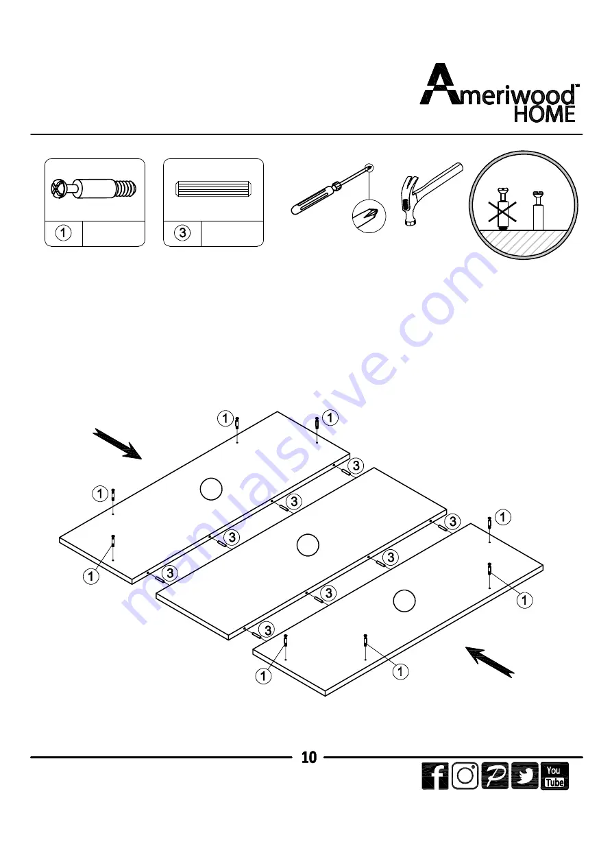 Ameriwood HOME Carver 5047096COM Скачать руководство пользователя страница 10