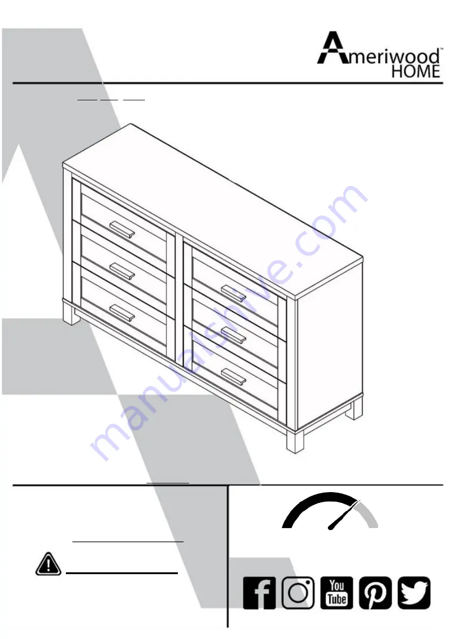 Ameriwood HOME Carver 5987196COM Instruction Booklet Download Page 1