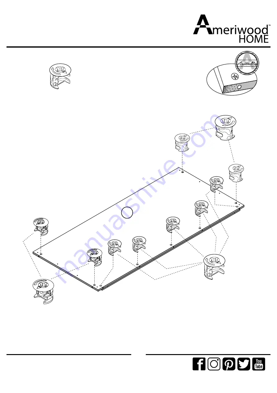 Ameriwood HOME Carver Queen Headboard 5988196COM Instruction Booklet Download Page 7