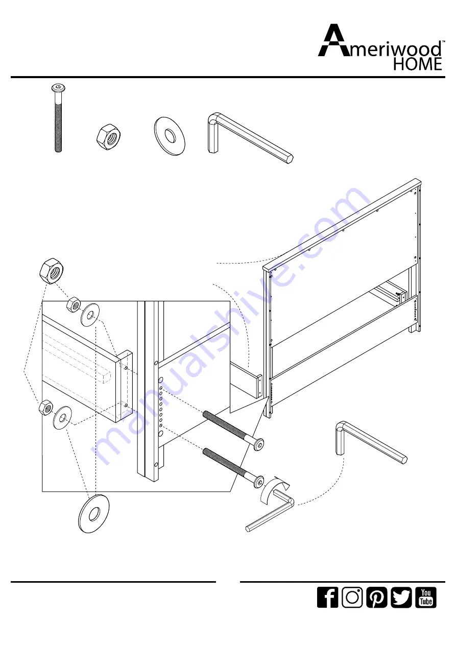 Ameriwood HOME Carver Queen Headboard 5988196COM Скачать руководство пользователя страница 15