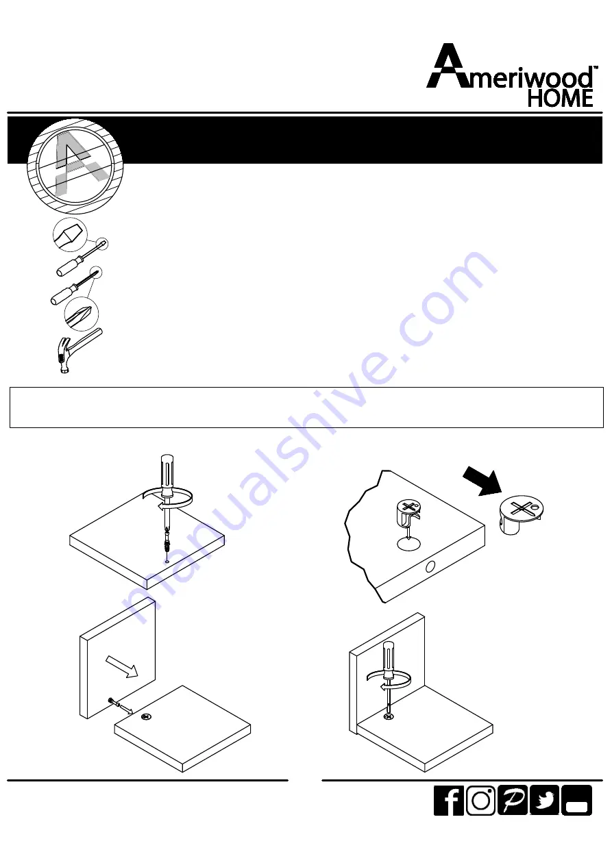 Ameriwood HOME COFFEE BAR 9981015COM Скачать руководство пользователя страница 3