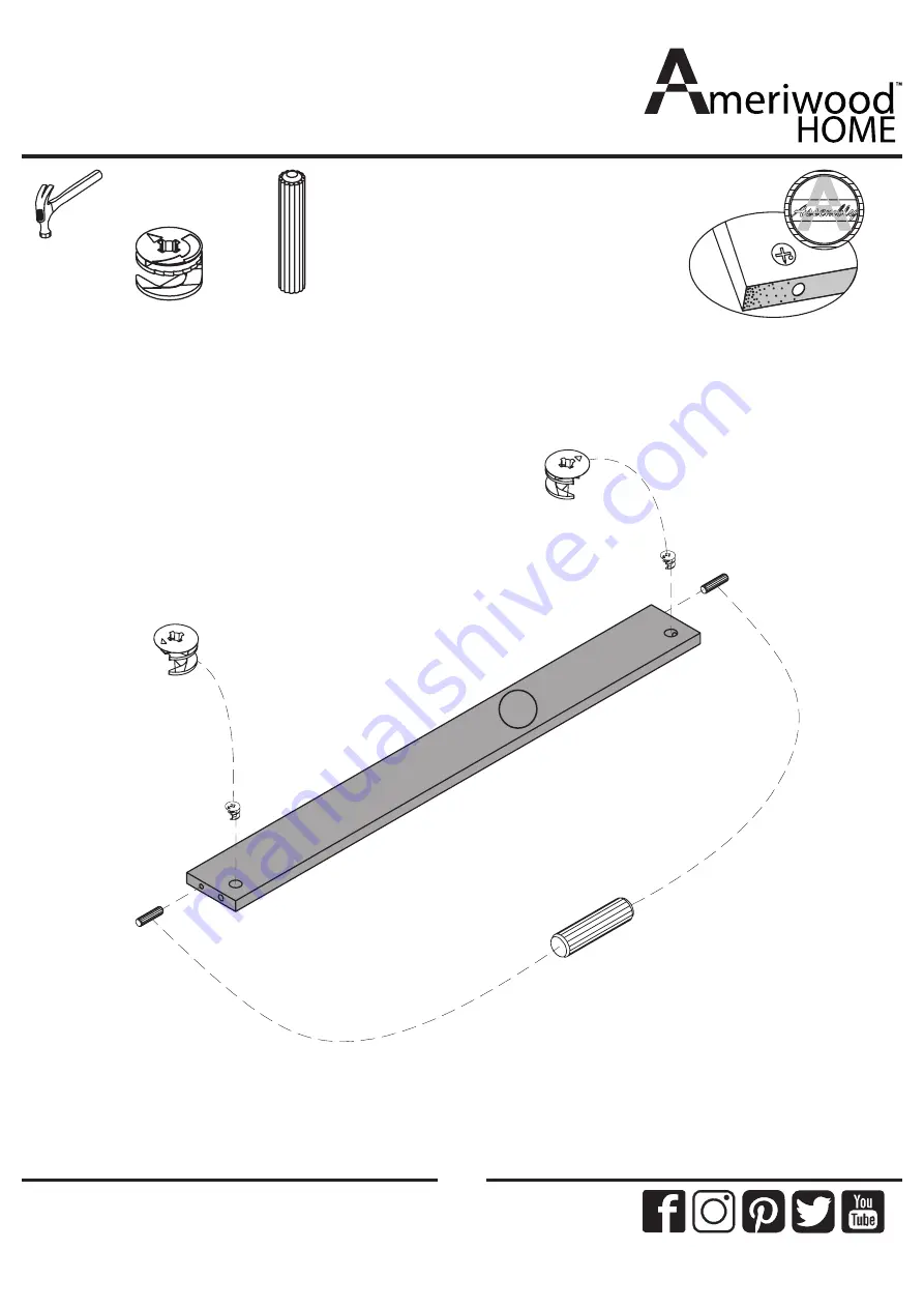 Ameriwood HOME Colebrook 5555550COM Assembly Instructions Manual Download Page 10