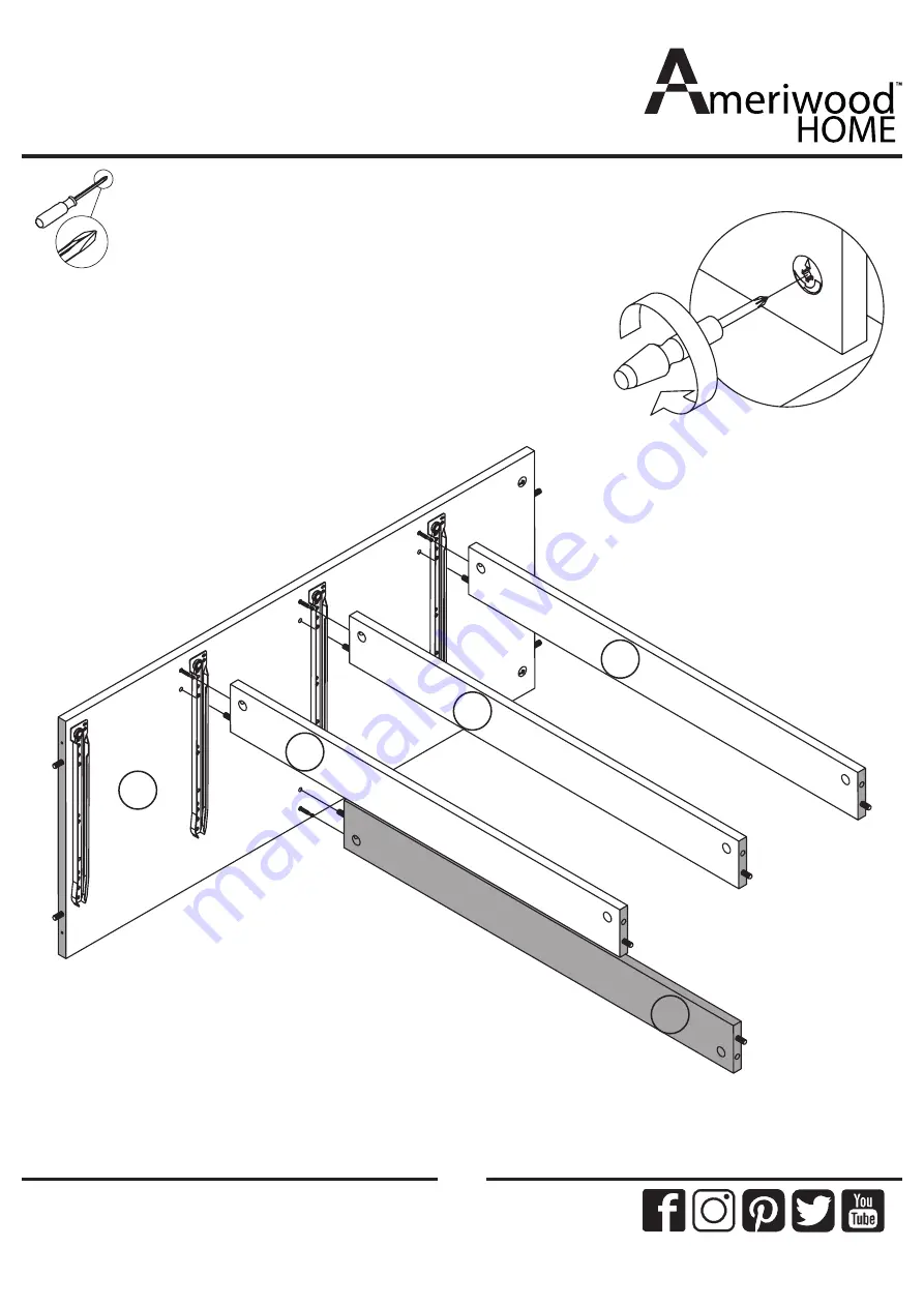 Ameriwood HOME Colebrook 5555550COM Скачать руководство пользователя страница 11