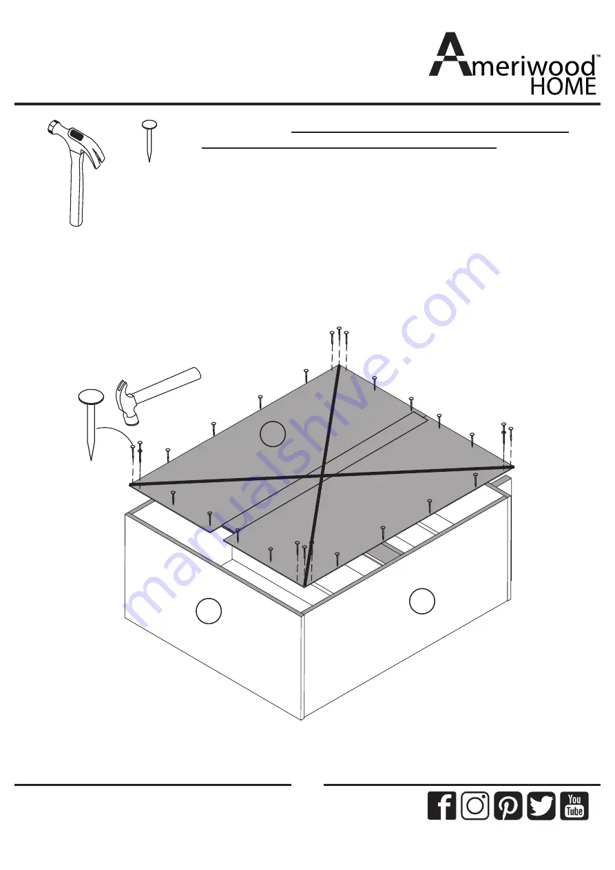 Ameriwood HOME Colebrook 5555550COM Assembly Instructions Manual Download Page 22