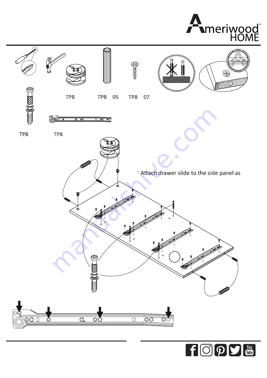 Ameriwood HOME Colebrook 5968503COM Скачать руководство пользователя страница 7