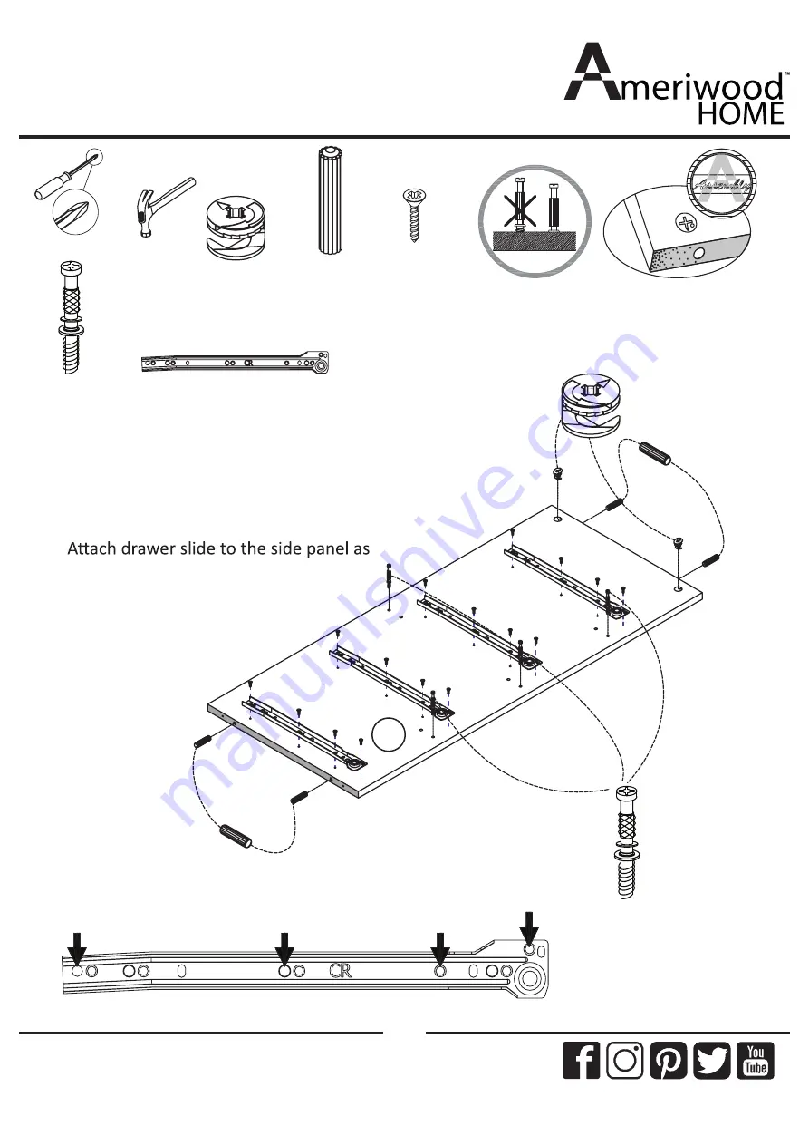 Ameriwood HOME Colebrook 5968503COM Скачать руководство пользователя страница 8