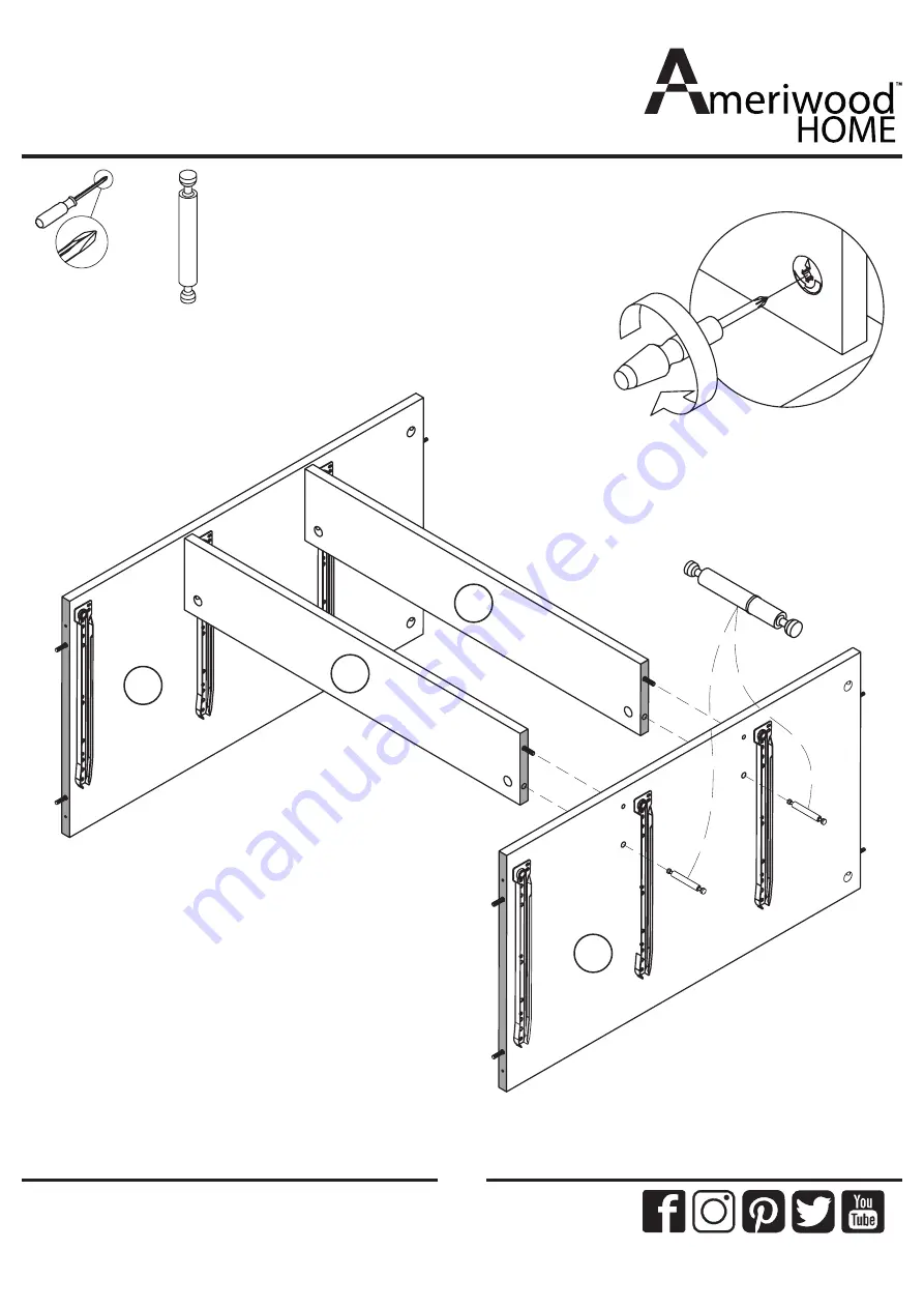 Ameriwood HOME Colebrook 5969502COM Скачать руководство пользователя страница 13