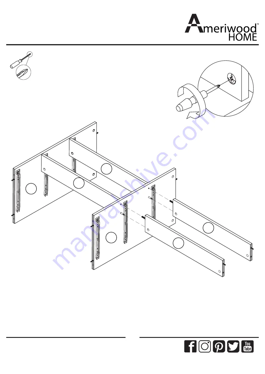 Ameriwood HOME Colebrook 5969502COM Скачать руководство пользователя страница 14